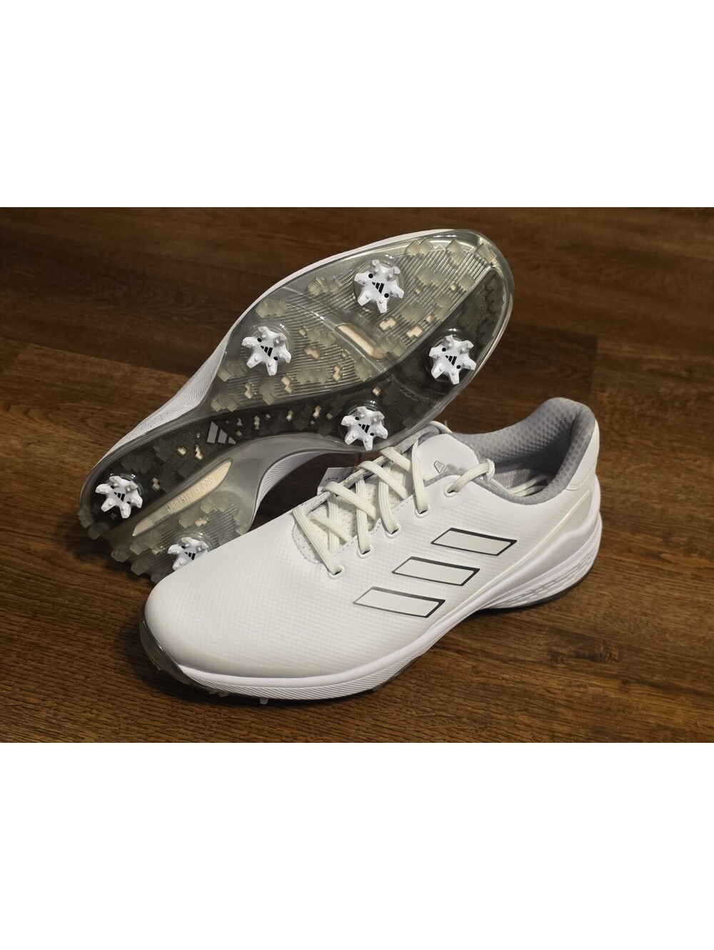 Size 10.5  Adidas Golf ZG23 Lightstrike White Dark Silver Men' Golf Shoes GW1177